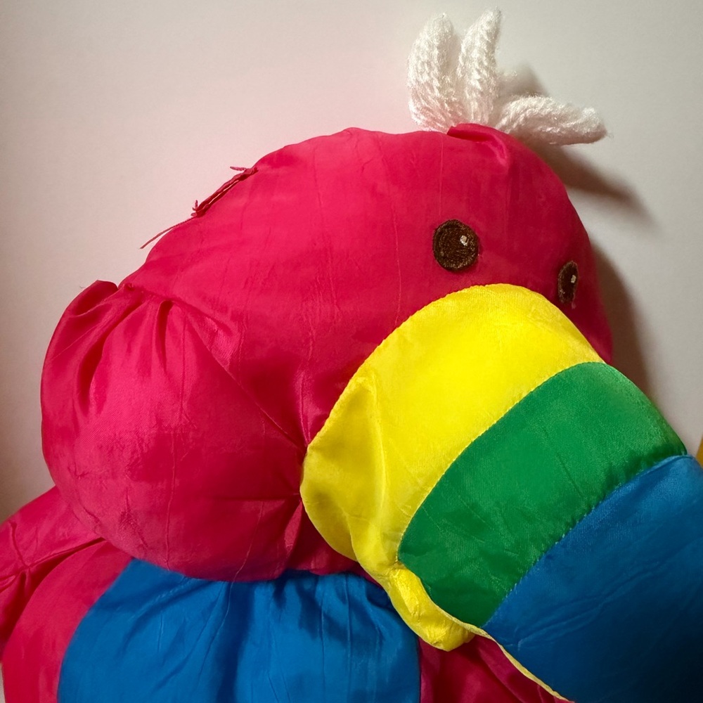 Vintage Fisher Price Puffalumps Toucan Plush The Wild Puffalumps Stuffed Animal - Picture 7 of 12